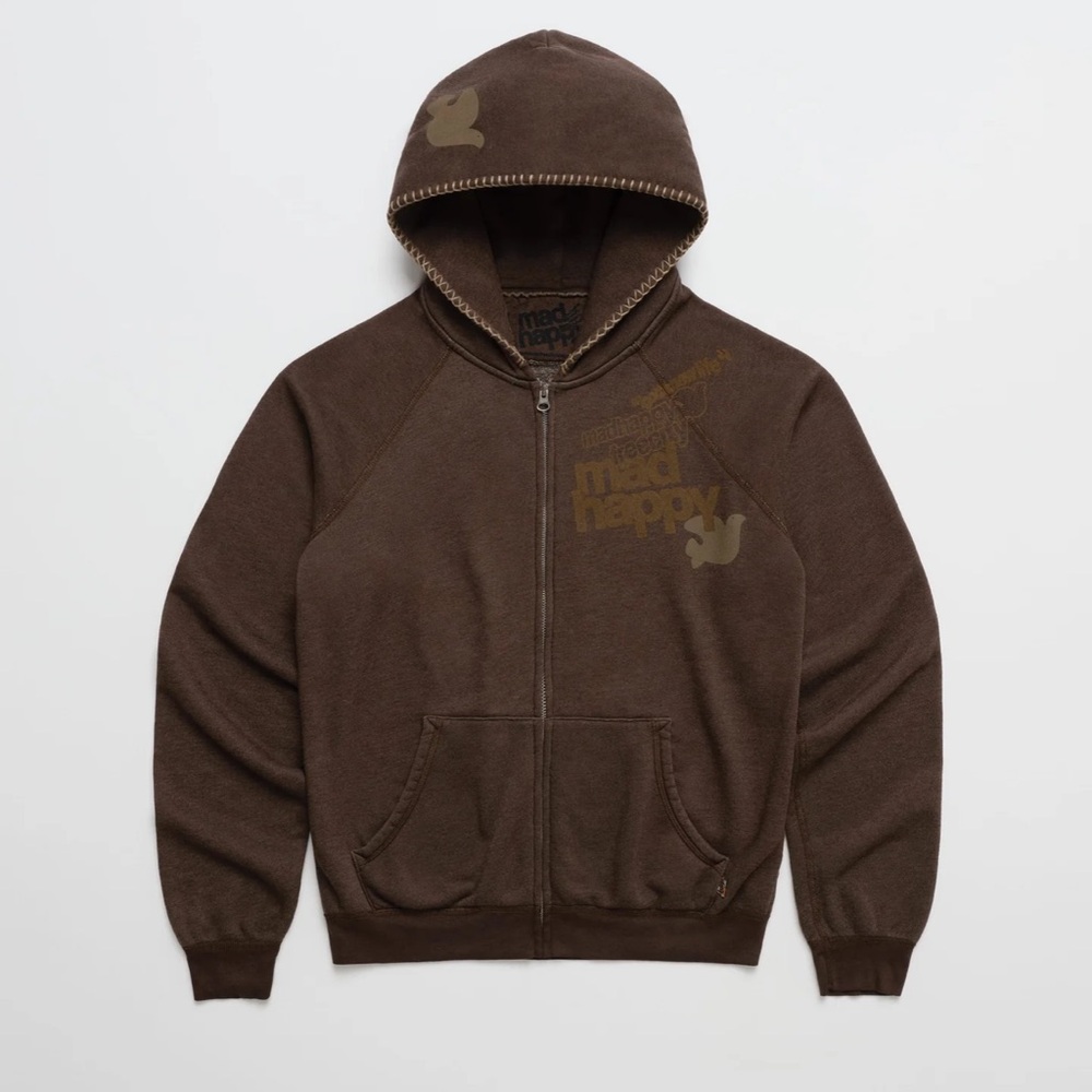 Madhappy x Free City Chocolate Brown Hoodie with Zip